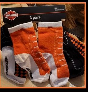 HARLEY DAVIDSON SOCKS FOR KIDS! Last one.